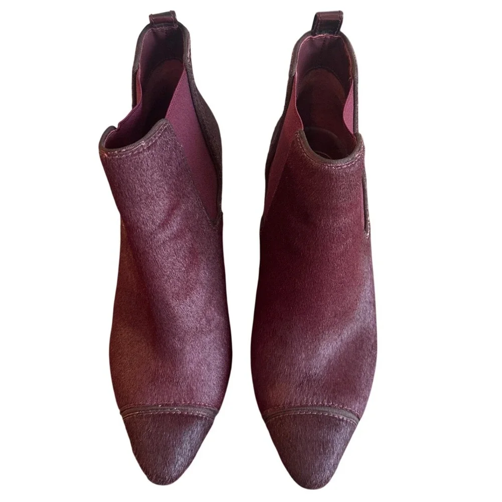Tory Burch Dorset 85mm Borscht Suede Chelsea Stiletto Booties Size 8